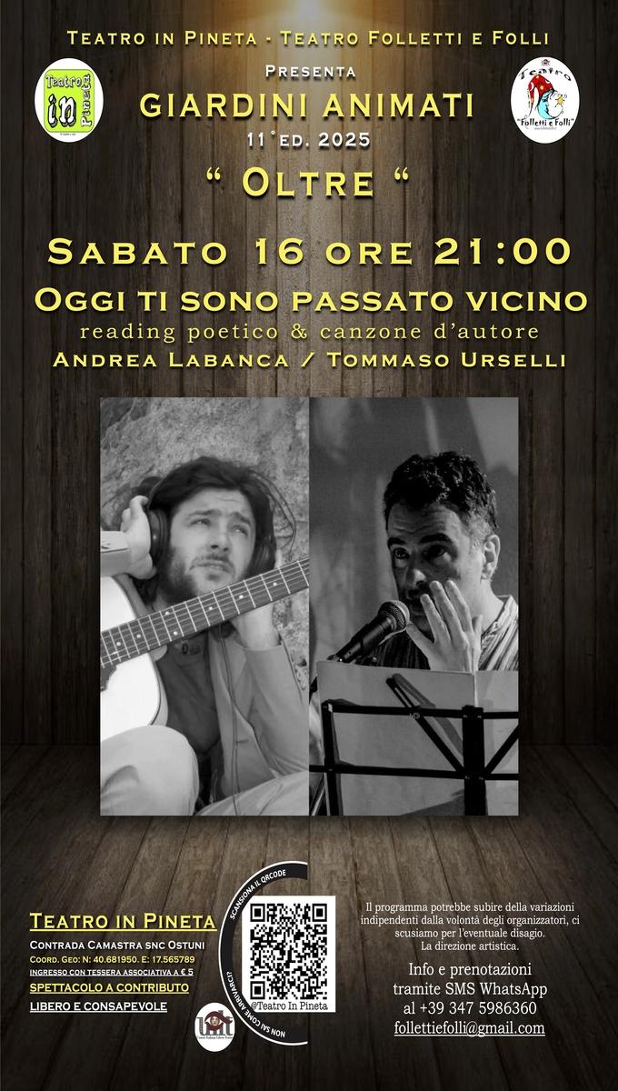Oggi ti sono passato vicino
