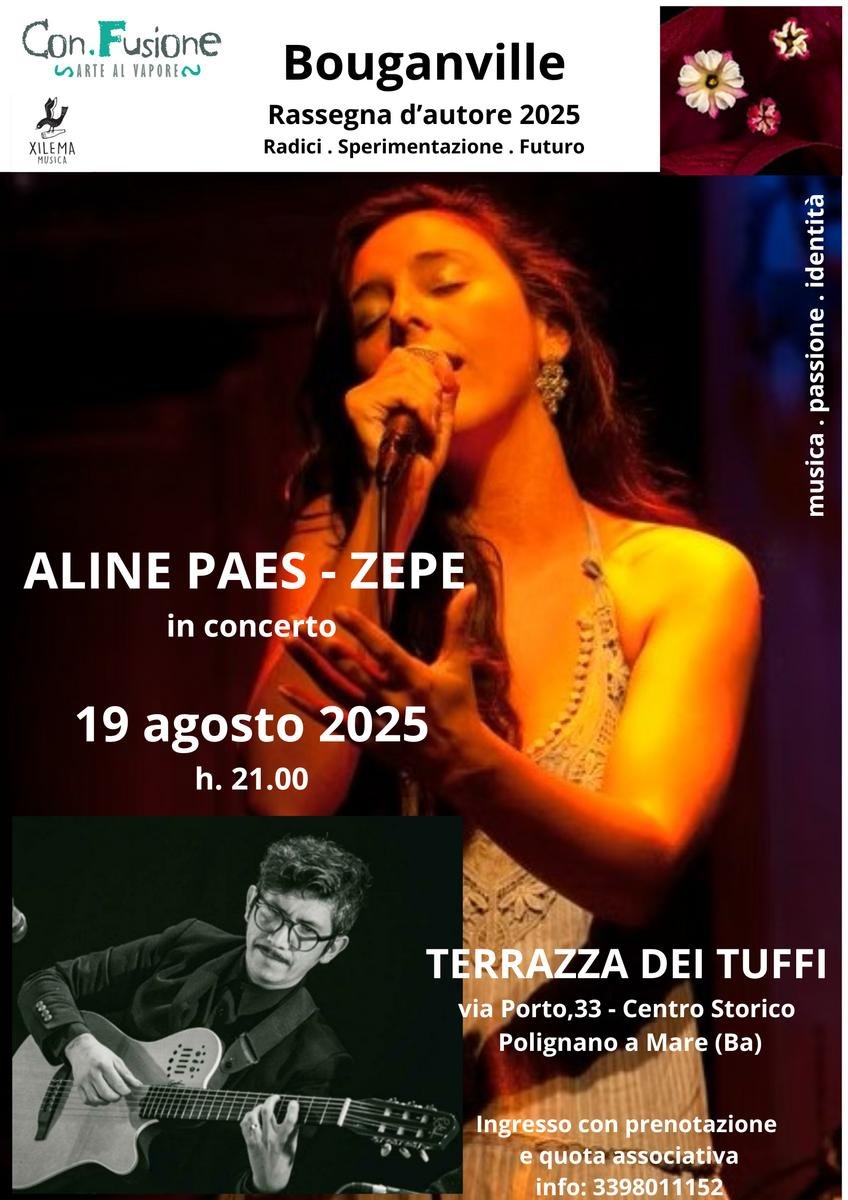 Rassegna d'autore 2025 "Bouganville" - TUFFO NEL BLU - Aline Paes e Zepe in concerto in Concerto