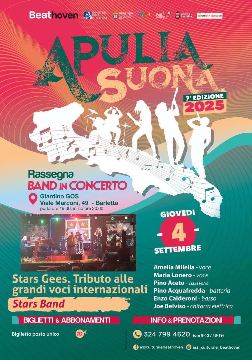 Stars Gees Tributo alle grandi voci internazionali: gran finale sotto le stelle con la musica che ha fatto la storia