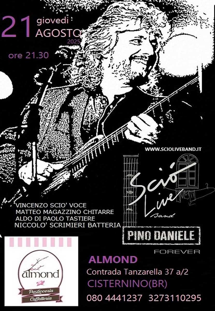 Sciò Live Band Pino Daniele Forever in concerto