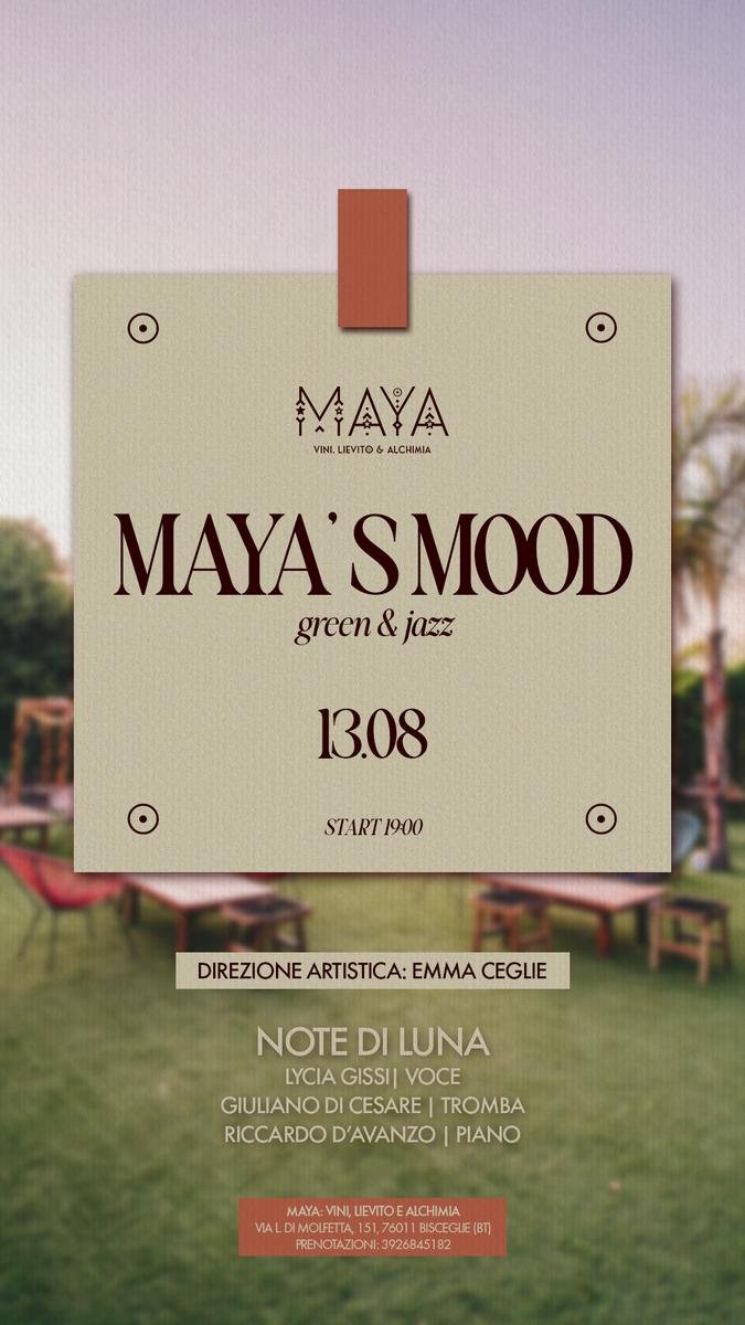 MAYA’S MOOD Green&Jazz presenta:NOTE DI LUNA con Lycia Gissi, Giuliano Di Cesare,Riccardo D’Avanzo