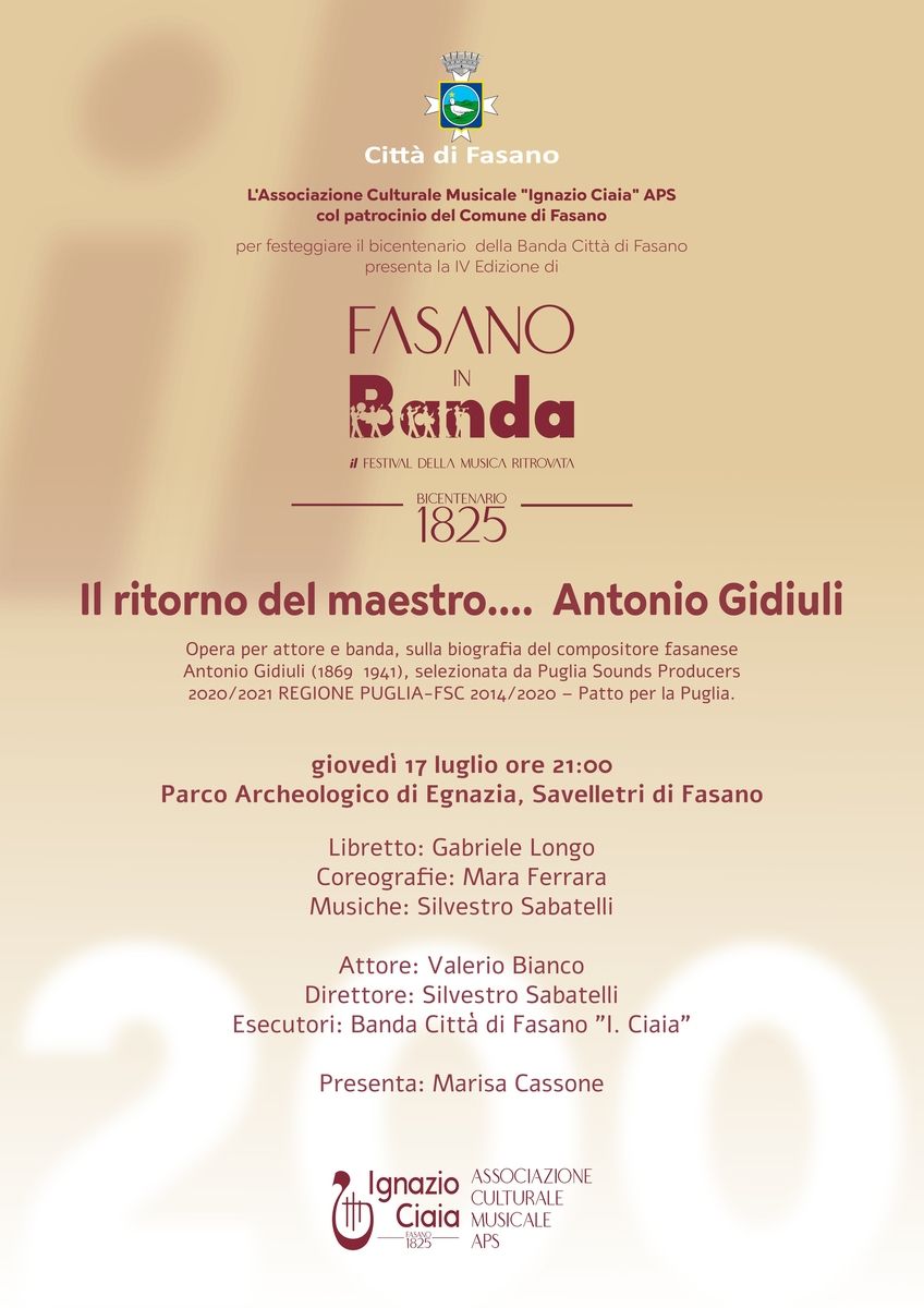 Il ritorno del maestro... Antonio Gidiuli