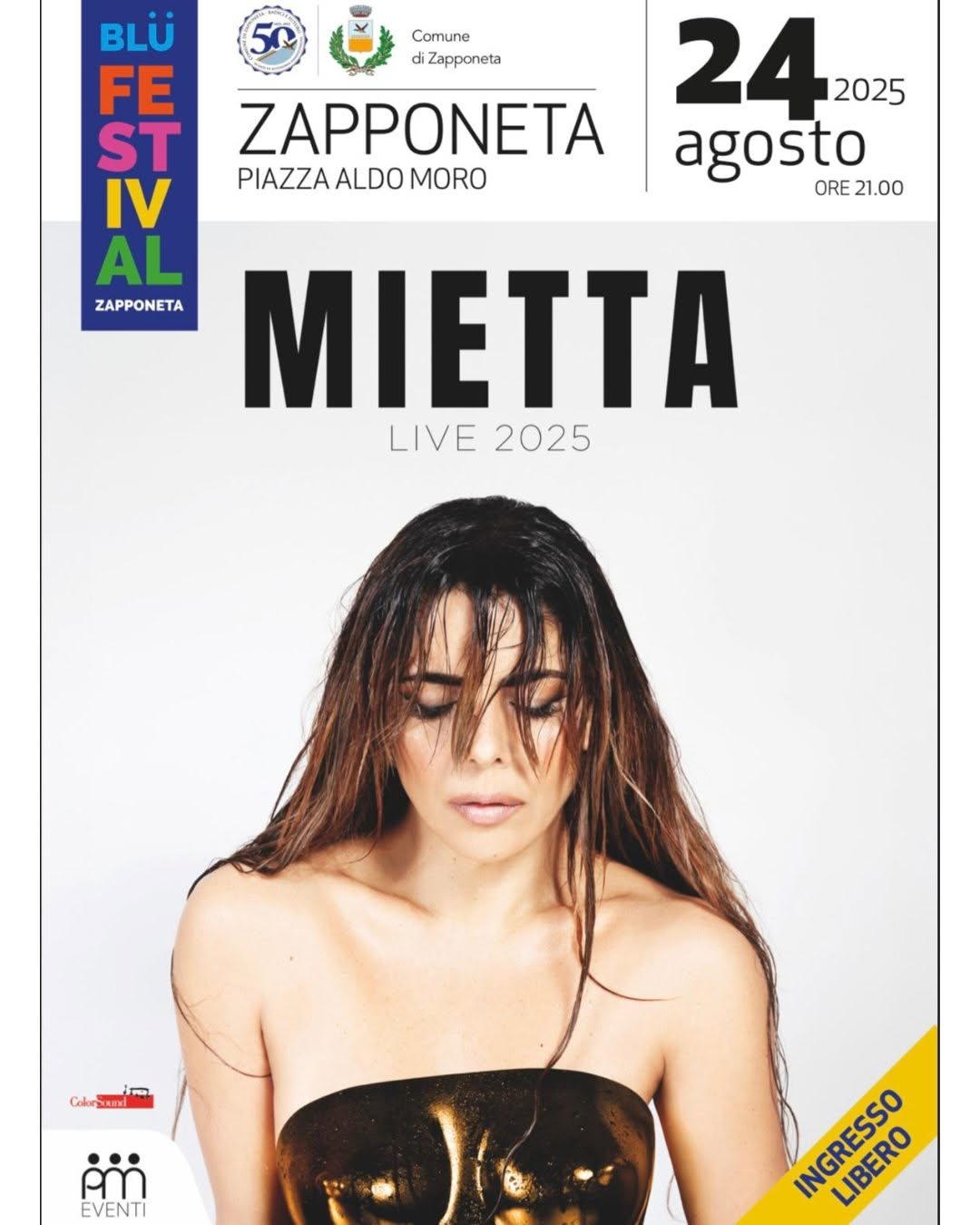 Mietta in concerto a Zapponeta